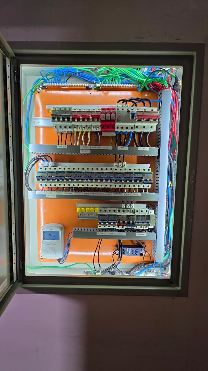 Montagem de quadro elétrico identificado
